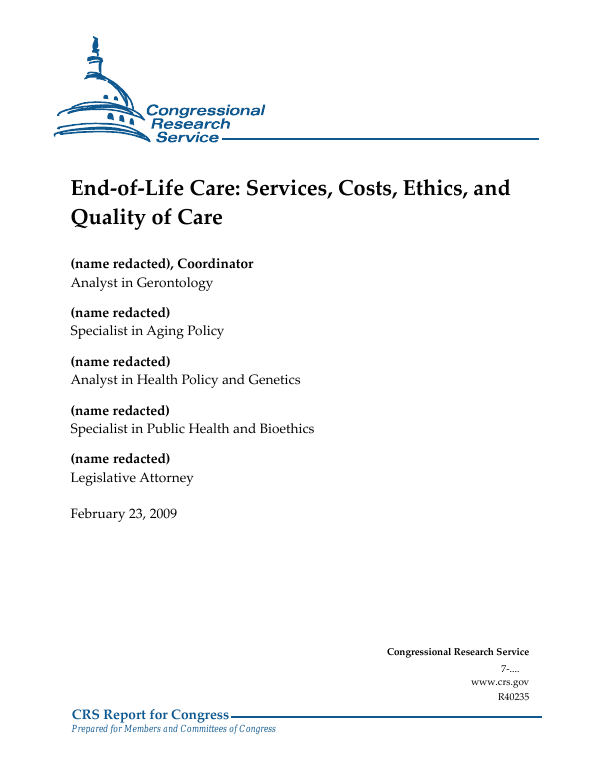 Ethical Considerations In Advocating For End-of-Life Care Policy