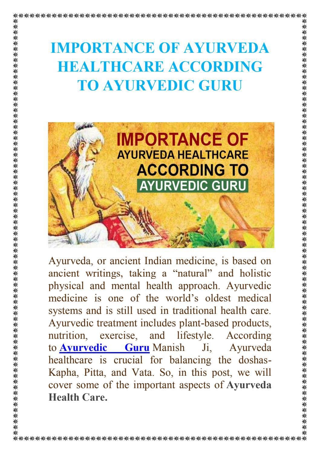 Understanding The Role Of Ayurvedic Practitioners Understanding The Role Of Ayurvedic Practitioners