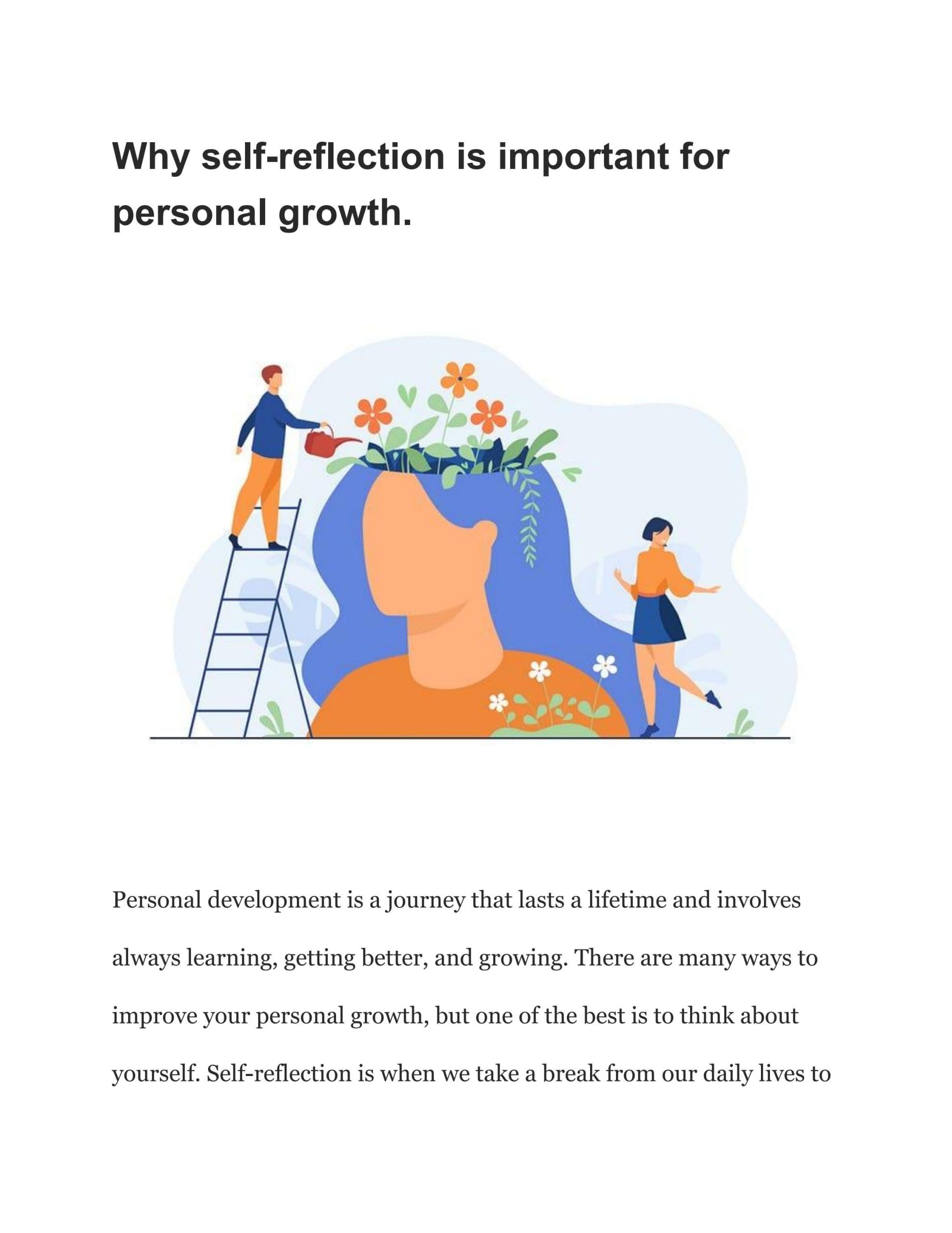 The Importance Of Self-Reflection And Personal Growth In Your Senior Years